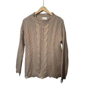 Dreamers Chunky Knit Cable Sweater - Size Small (ID: E43)